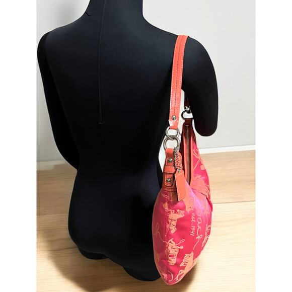 Y2K Coach F14480 Horse & Carriage Sateen Hobo Bag & Pleated Wristlet - Picture 11 of 14